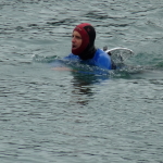 In the water