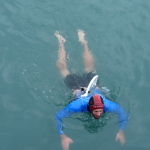 swimming or floating?